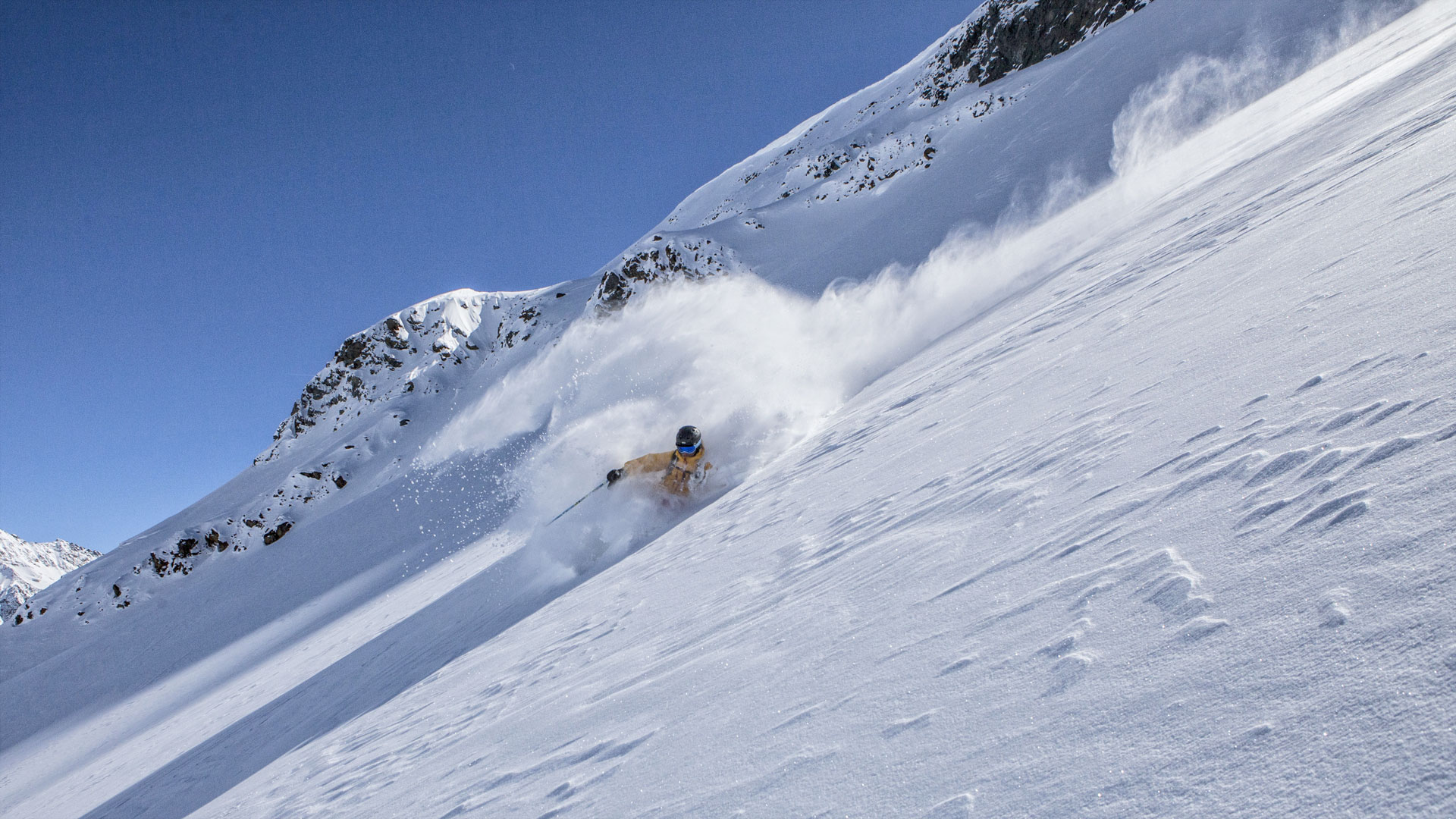 Winter Kaunertal Gletscher Freeride