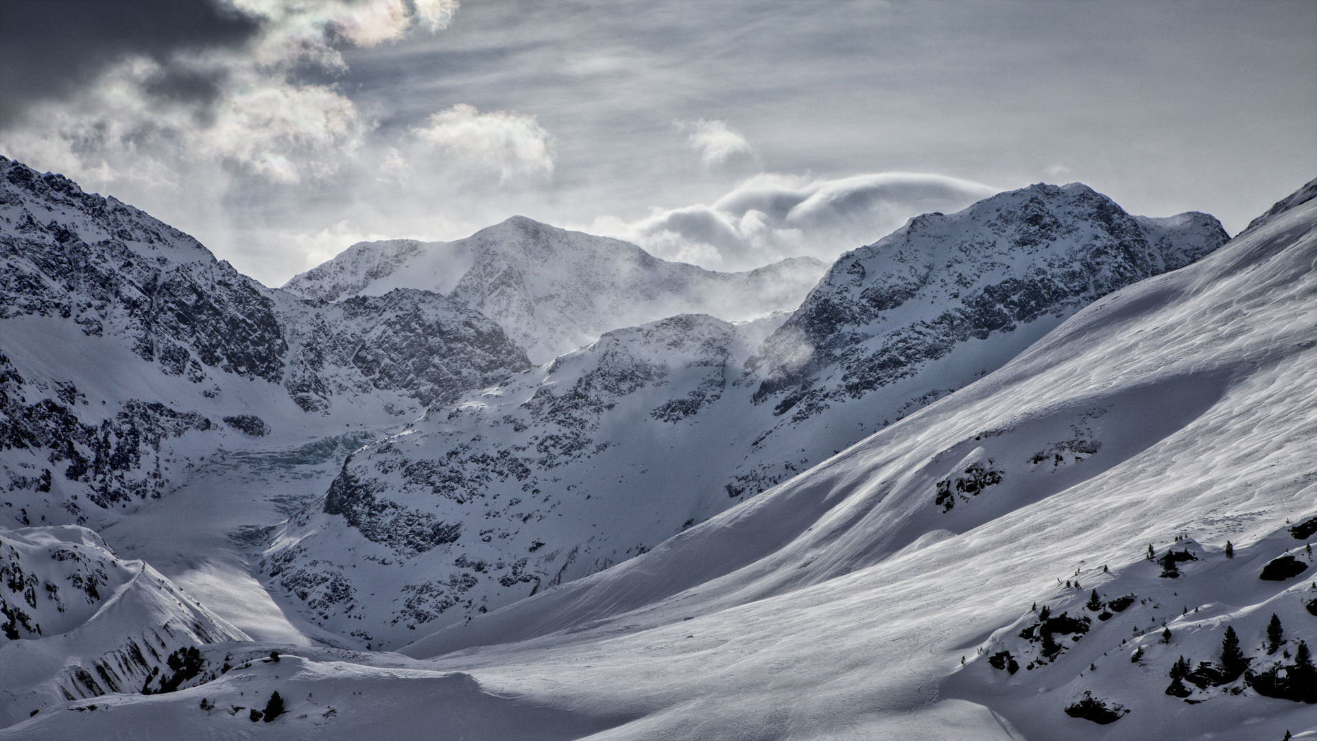 Winter Kaunertal Gletscher Freeride
